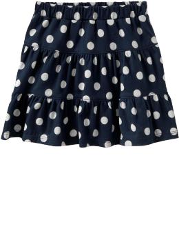 Polka-Dot Tiered Jersey Skirts for Baby