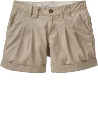 Women's Pleated Cuffed Shorts (5")