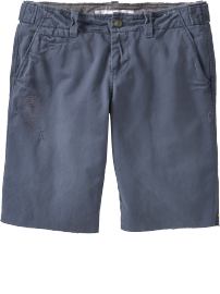 Women's Distressed Perfect Khaki Bermudas (10")