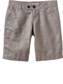 Women's Tab-Waist Linen-Blend Bermudas (10 1/2")