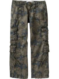 Women's Distressed Cargo Capris