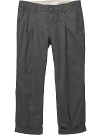 Women's Pleated Cuffed Capris