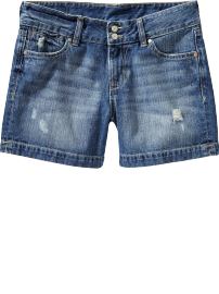 Women's Distressed Denim Shorts (5")