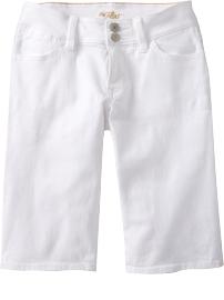 Women's The Flirt White Denim Bermudas (12")