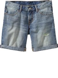 Women's Distressed Boyfriend Denim Shorts (9 1/2")