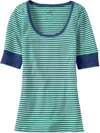 Women's Ribbed Scoop-Neck Tees