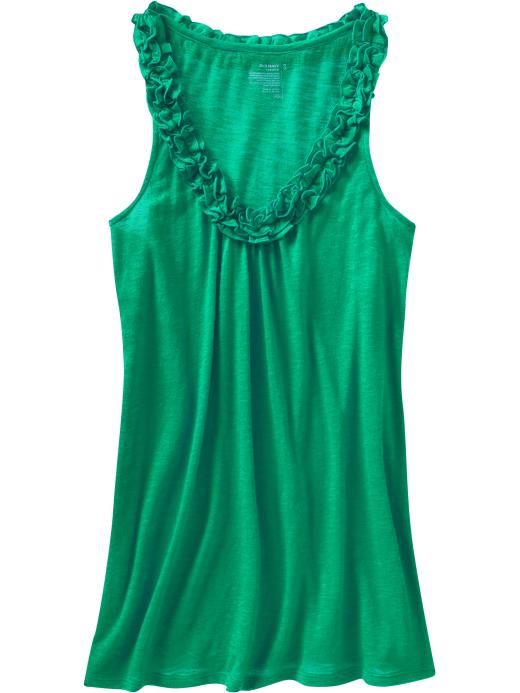 Old Navy Womens Ruffled U-Neck Tanks