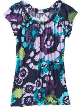 Women's Gathered Scoop-Neck Tops