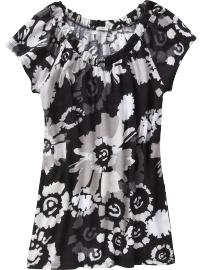 Women's Gathered Scoop-Neck Tops
