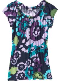 Women's Gathered Scoop-Neck Tops