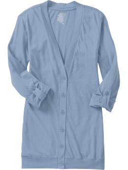 Women's Roll-Sleeve Jersey Boyfriend Cardigans