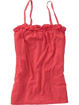 Women's Ruffle-Trim Jersey Camis