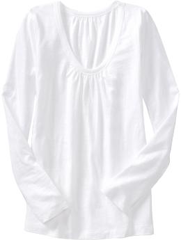 Women's Slub-Knit Scoop-Neck Tees