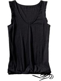 Women's Ruffled Cinch-Tie Jersey Tops
