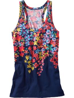 Women's Printed Watercolor Racerback Tanks
