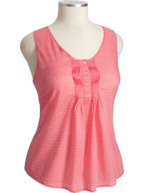 Women's Plus Pleated-Front Tanks