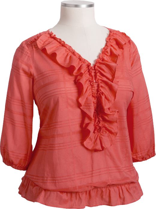 Old Navy Womens Plus Ruffled 3/4-Sleeve Tops