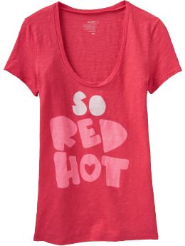 Women's Valentine Message Slub-Knit Tees