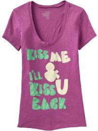 Women's Love Message Slub-Knit Tees
