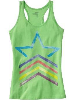 Women's Watercolor-Graphic Racerback Tanks