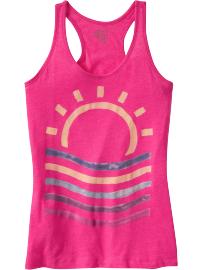 Women's Watercolor-Graphic Racerback Tanks
