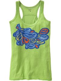 Women's Slub-Knit Floral-Graphic Tanks