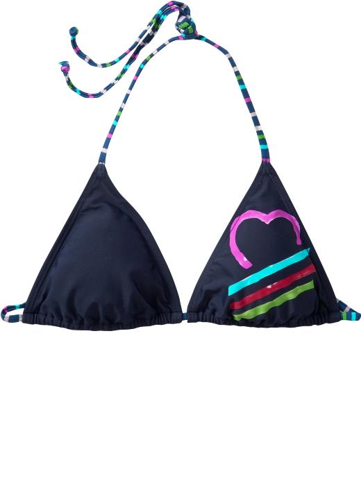 Old Navy Womens Striped Heart String Bikinis