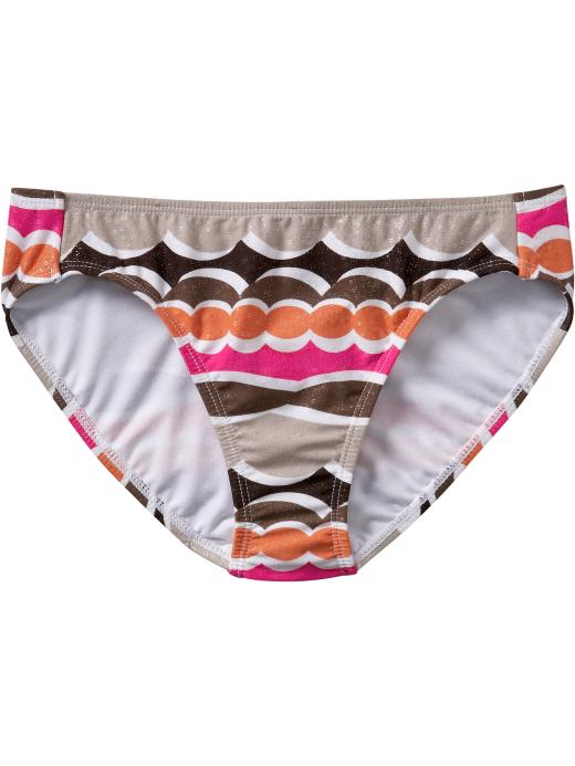 Old Navy Womens Shimmer Shell-Detail Bandeau Bikinis