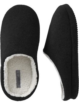Men: Men's Performance Fleece Slippers - Black Jack