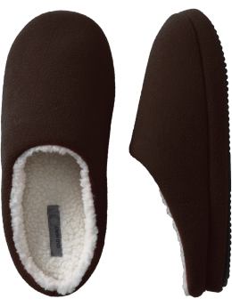 Men: Men's Performance Fleece Slippers - Bitter Chocolate