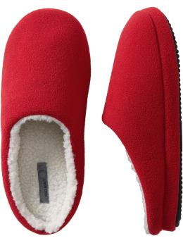 Men: Men's Performance Fleece Slippers - Crimson Red