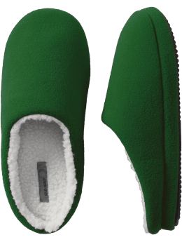 Men: Men's Performance Fleece Slippers - Dragon Green