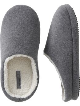 Men: Men's Performance Fleece Slippers - Iron Gray Heather