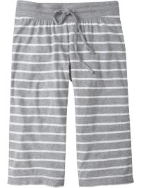 Women's Striped Lounge Capris