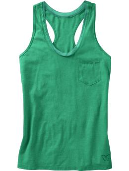 Women's Satin-Trim Racerback Tanks