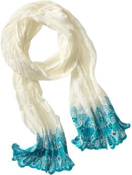 Women's Embroidered-Eyelet Scarves