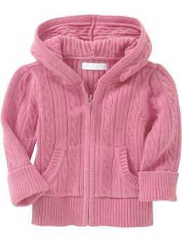 Mini Cable-Knit Sweater Hoodies for Baby