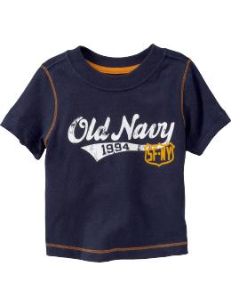 Flocked Logo Tees for Baby