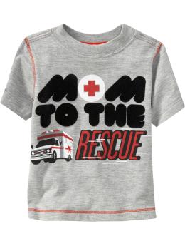 Mom/Dad "Hero" Embellished Tees for Baby