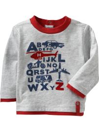 Layered Transportation Tees for Baby