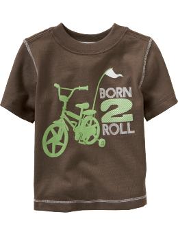 "Born 2 Roll" Graphic Tees for Baby