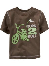 "Born 2 Roll" Graphic Tees for Baby