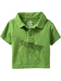 Bug-Graphic Jersey Polos for Baby