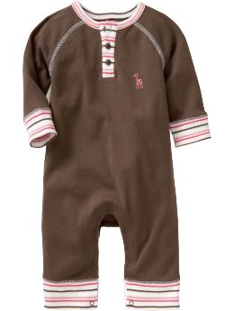 Graphic Henley One-Pieces for Baby