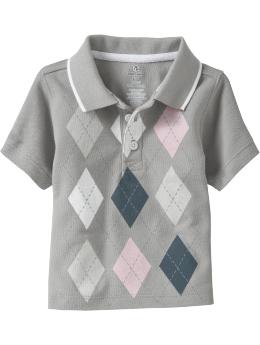 Argyle Pique Polos for Baby