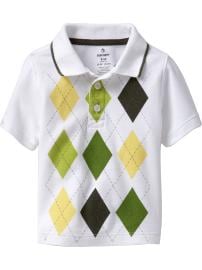 Argyle Pique Polos for Baby
