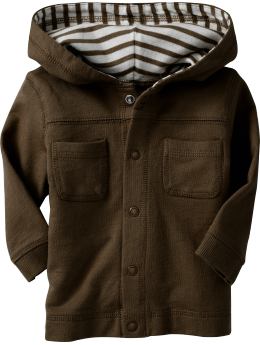 Button-Front Hoodies for Baby