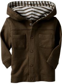 Button-Front Hoodies for Baby