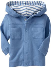 Button-Front Hoodies for Baby
