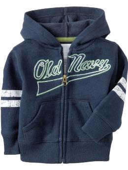 Embroidered-Logo Fleece Hoodies for Baby